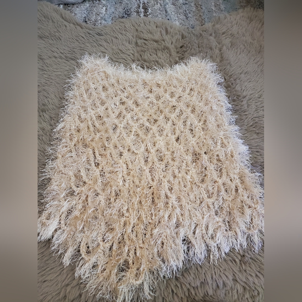 Unbranded Diamond Knit Camel Gold Glitter Topper - Picture 7 of 7